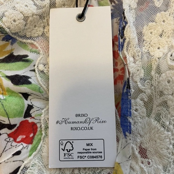 RIXO floral-print lace-panelling mini dress - Picture 4 of 5